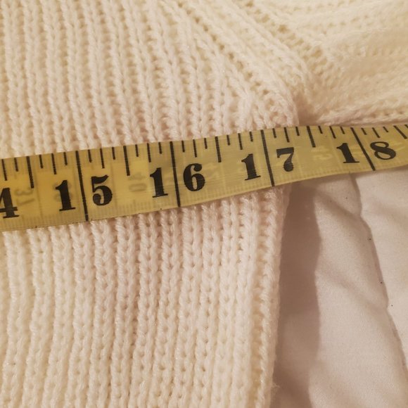 Ivory/cream colored off the shoulder sweater - Picture 6 of 6